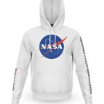 Nasa Emblem Fleece Hoodie<br><small>White</small>