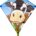 Eddy Cow<br><small>68 x 68cm</small>